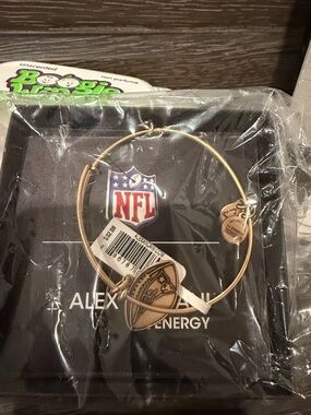 Alex and Ani Gold-Tone NFL Shield Charm Bangle